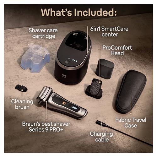 Electric Razor with 5 Pro Shaving Elements and ProComfort Head, 6in1 SmartCare Center, Charging Stand A272
