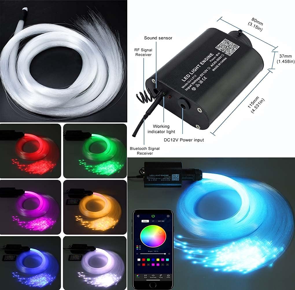 16W RGBW LED Fiber Optic Star Ceiling Light Kit S7523
