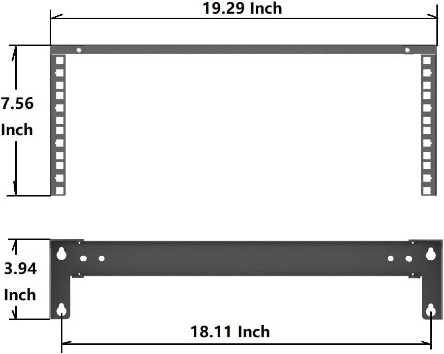 4U Cold Rolled Steel Wall Mountable Vertical Rack Pack of 2 C3135