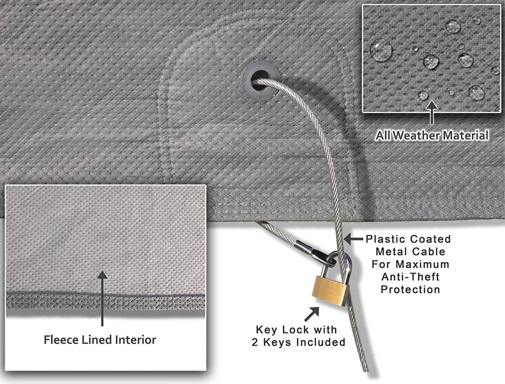 SUV Car Cover 184 inches Long Outdoor with Cable Lock, Bag & Wind Straps Y6835