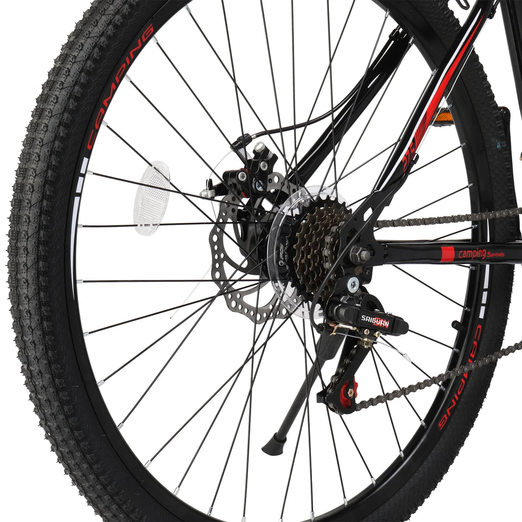 27.5in 21 Speed Mountain Bike with Disc Brakes & Suspension, Black L441367