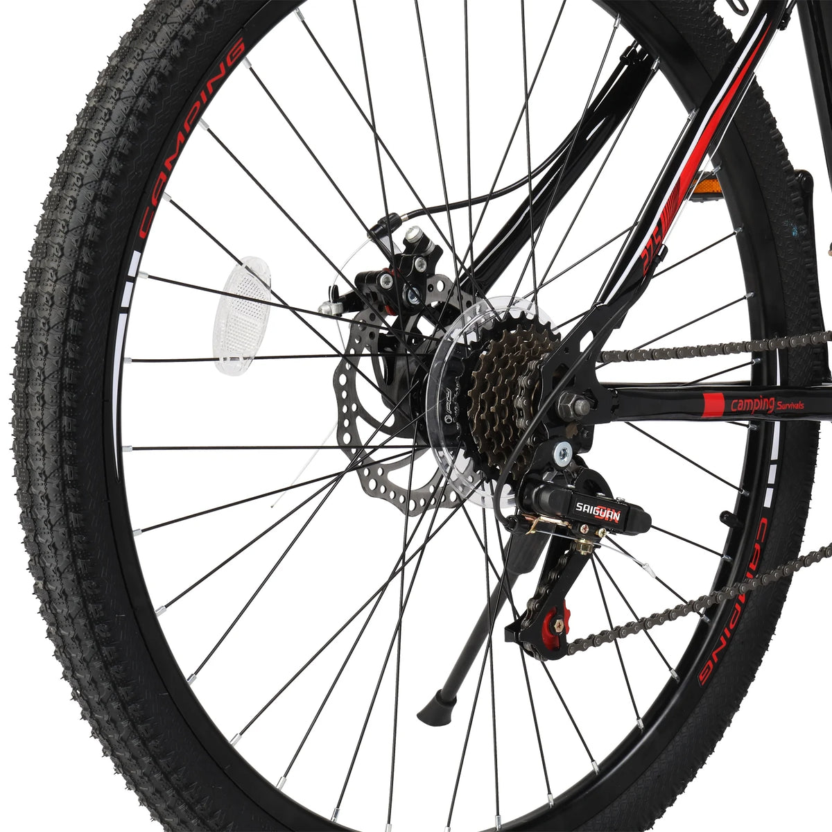 27.5in 21 Speed Mountain Bike with Disc Brakes & Suspension, Black L441367