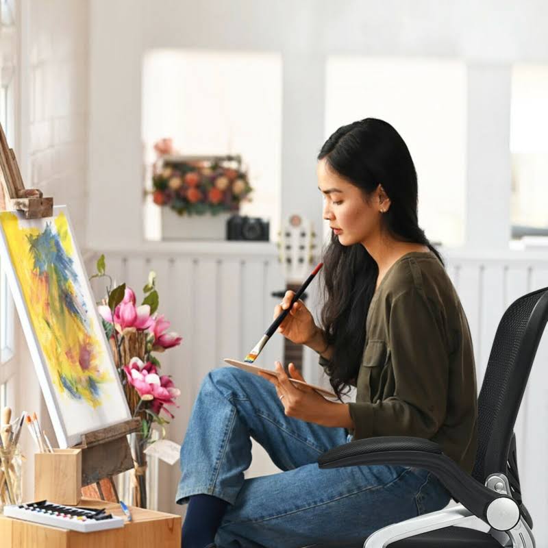 Adjustable Height Mesh Drafting Chair R28553