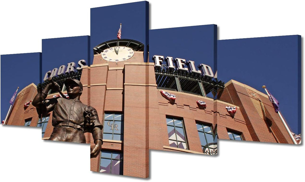 5 Pieces Canvas Art Wall Decor Baseball Stadium Pictures Paintings Posters Prints Stretched Ready to Hang - 50" Wx24 H Pack of 2 C57998