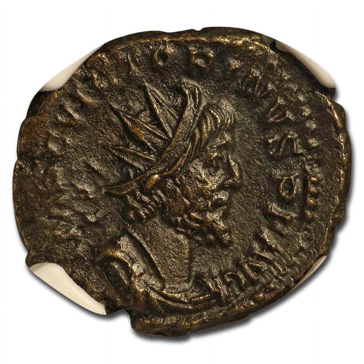 Roman BI Dbl Denarius Victorinus AU NGC J282