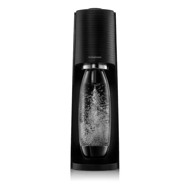 Black Soda Machine and Sparkling Water Maker Kit T440709