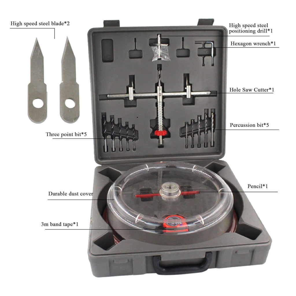 Adjustable Hole Saw Cutter Kit with ABS Dust Cover I78661