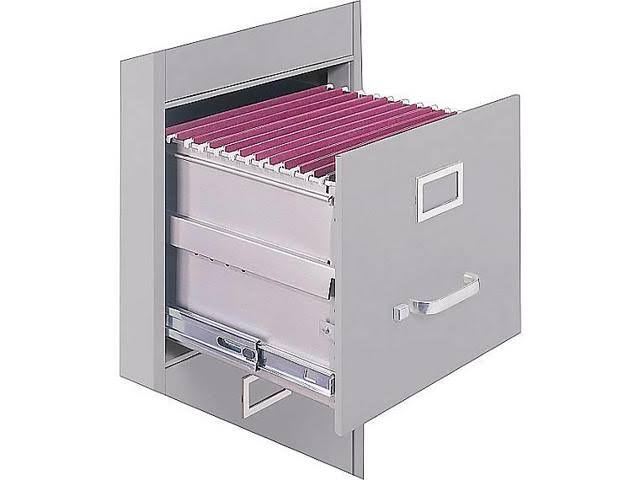 2-Drawer Vertical File Cabinet, Putty D48857