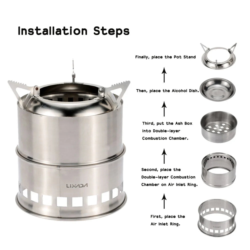 Stainless Steel Portable Wood Stove R38510