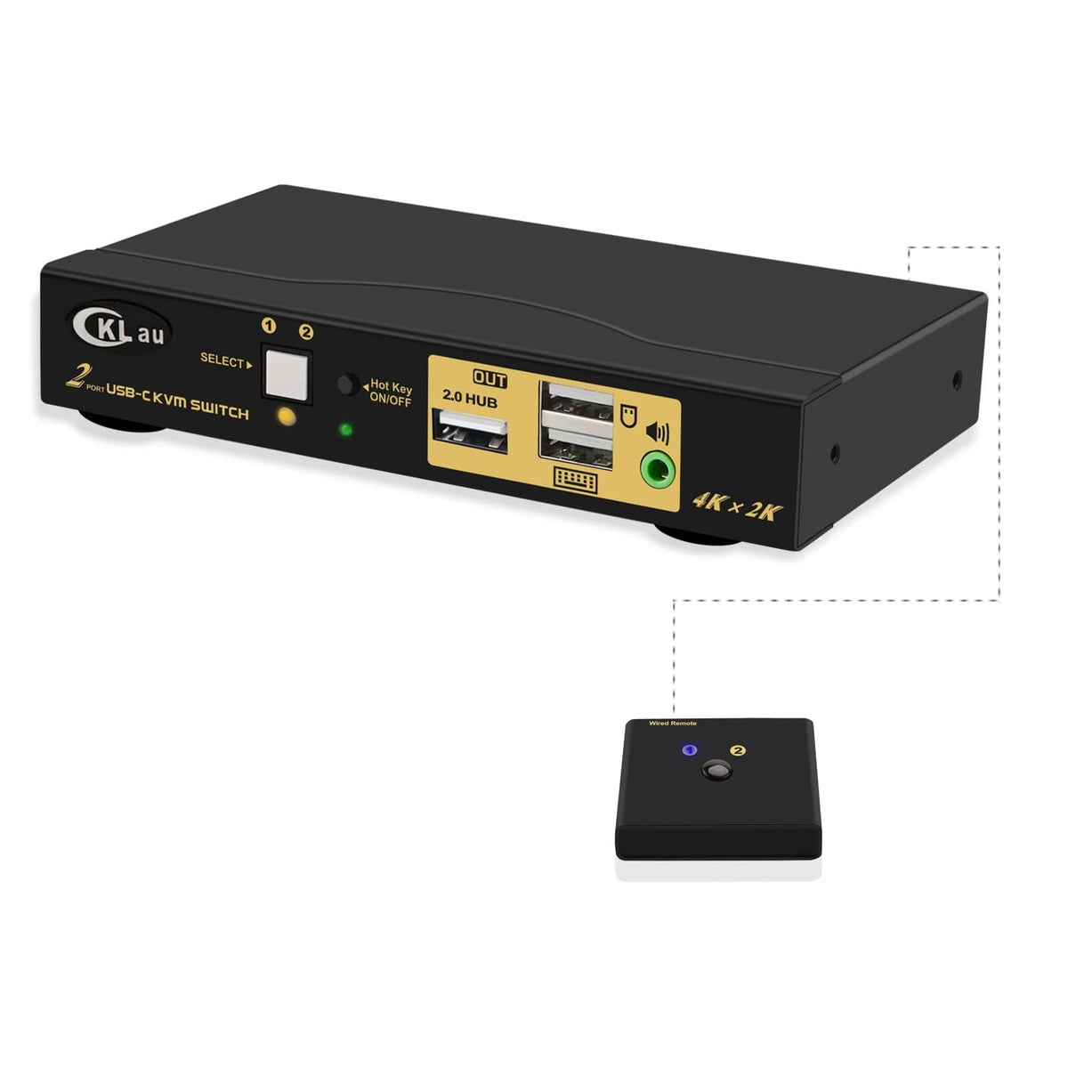 USB-C KVM Switch with Audio and USB 2.0 Hub L86724