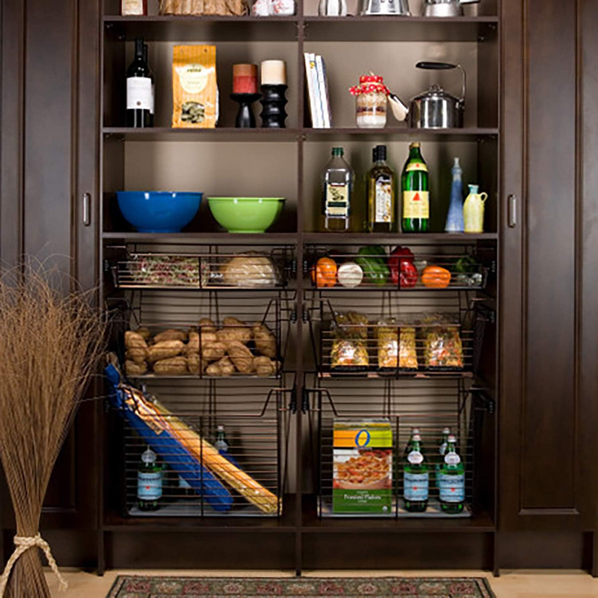 Bronze Wire Pullout Storage Basket for Cabinet F8575