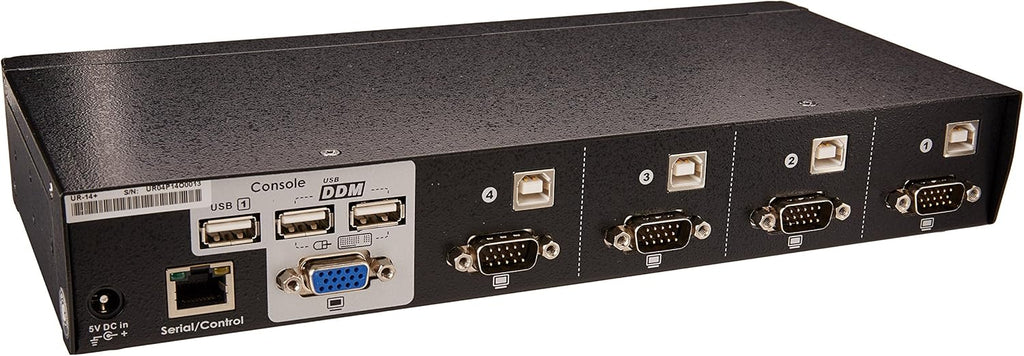 4-port USB KVM Switch with 4 KVM Cables E107216
