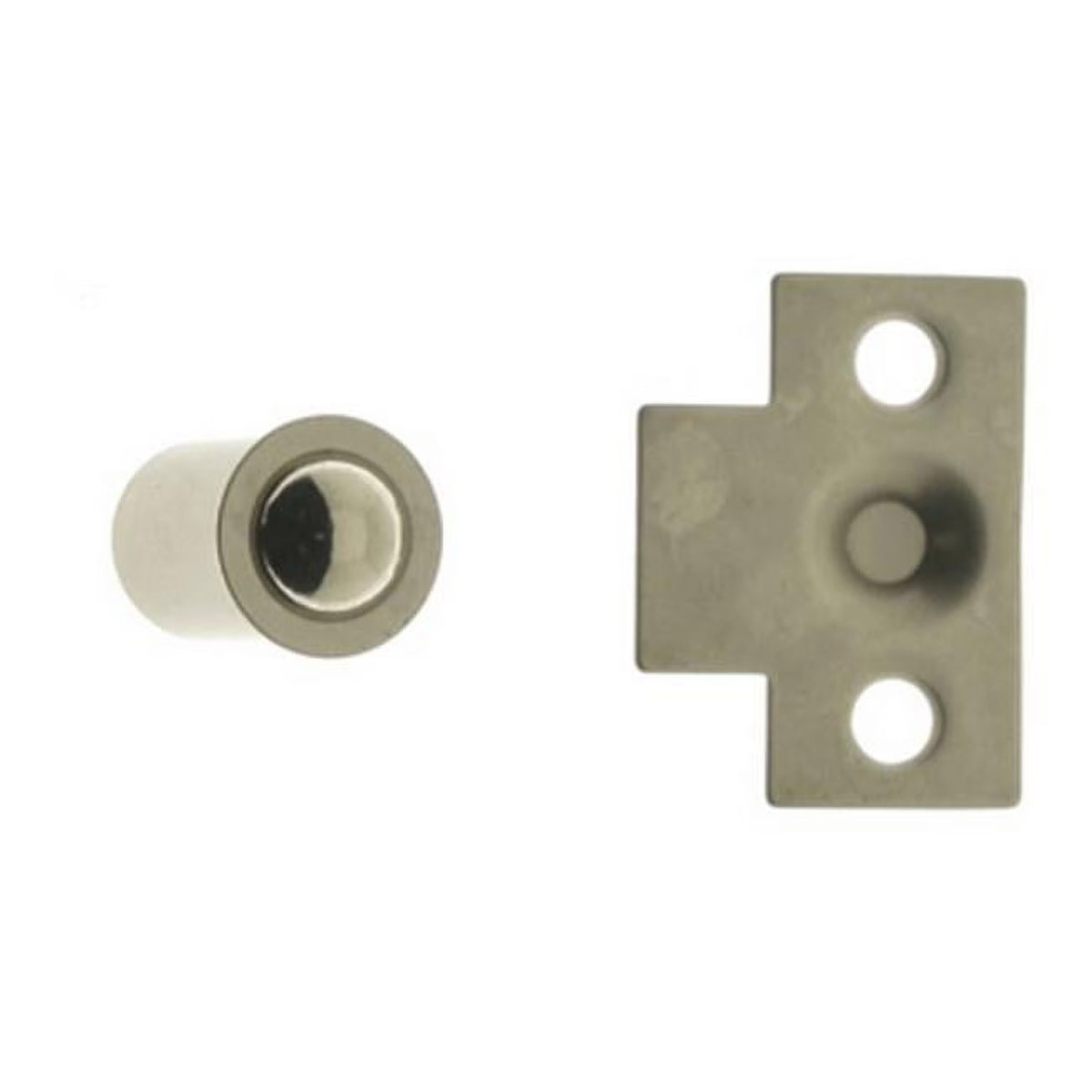 Solid Brass Mini Ball Catch, Satin Nickel I884