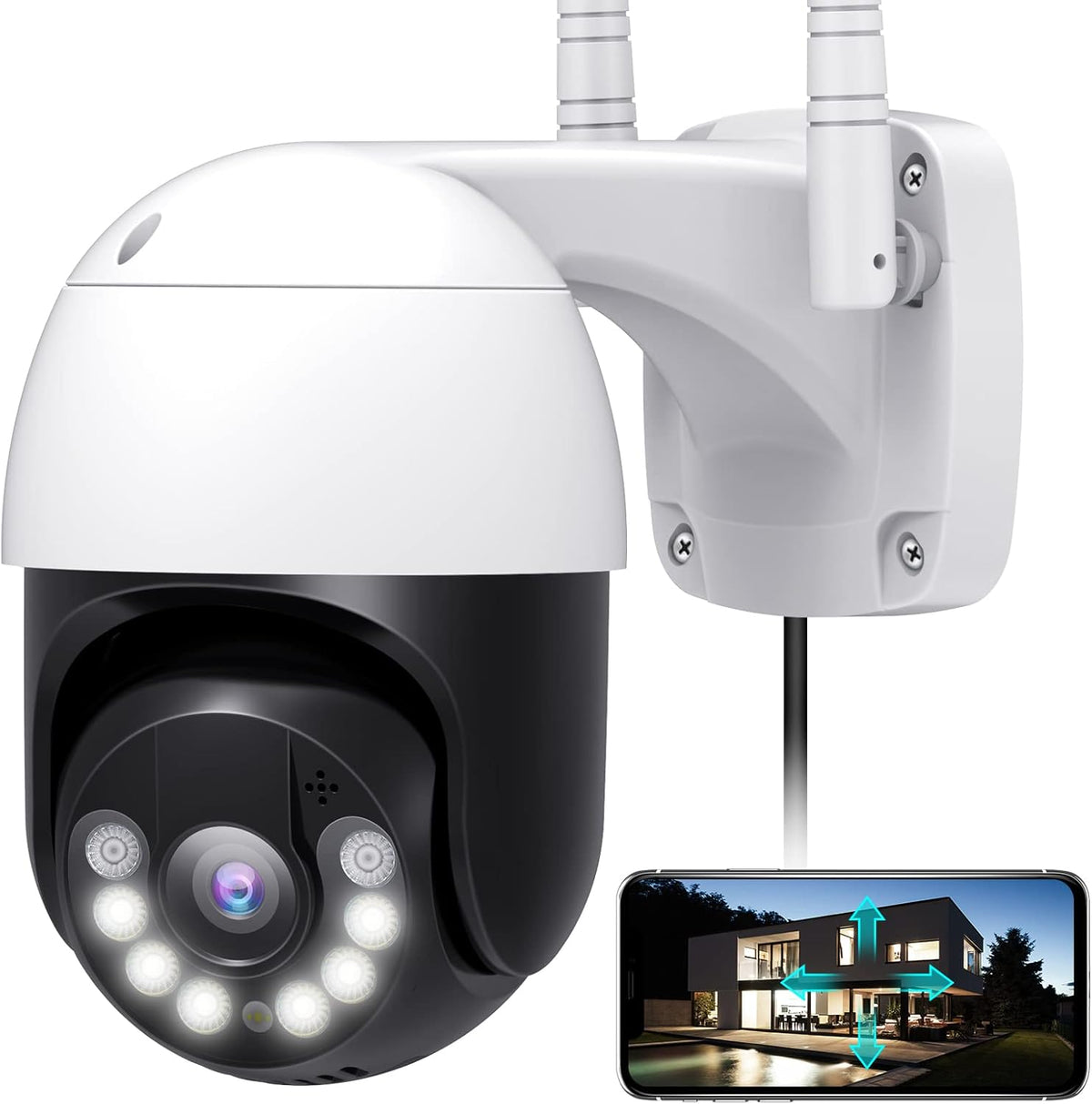 Outdoor Security Camera with Full Color Night Vision M94326