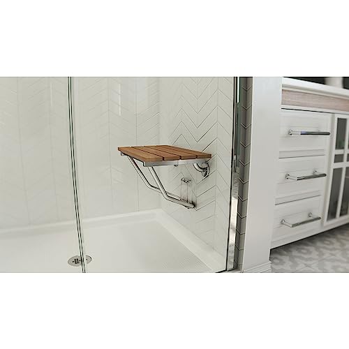 Teak Shower Seat, 20" W x 14" D F667573