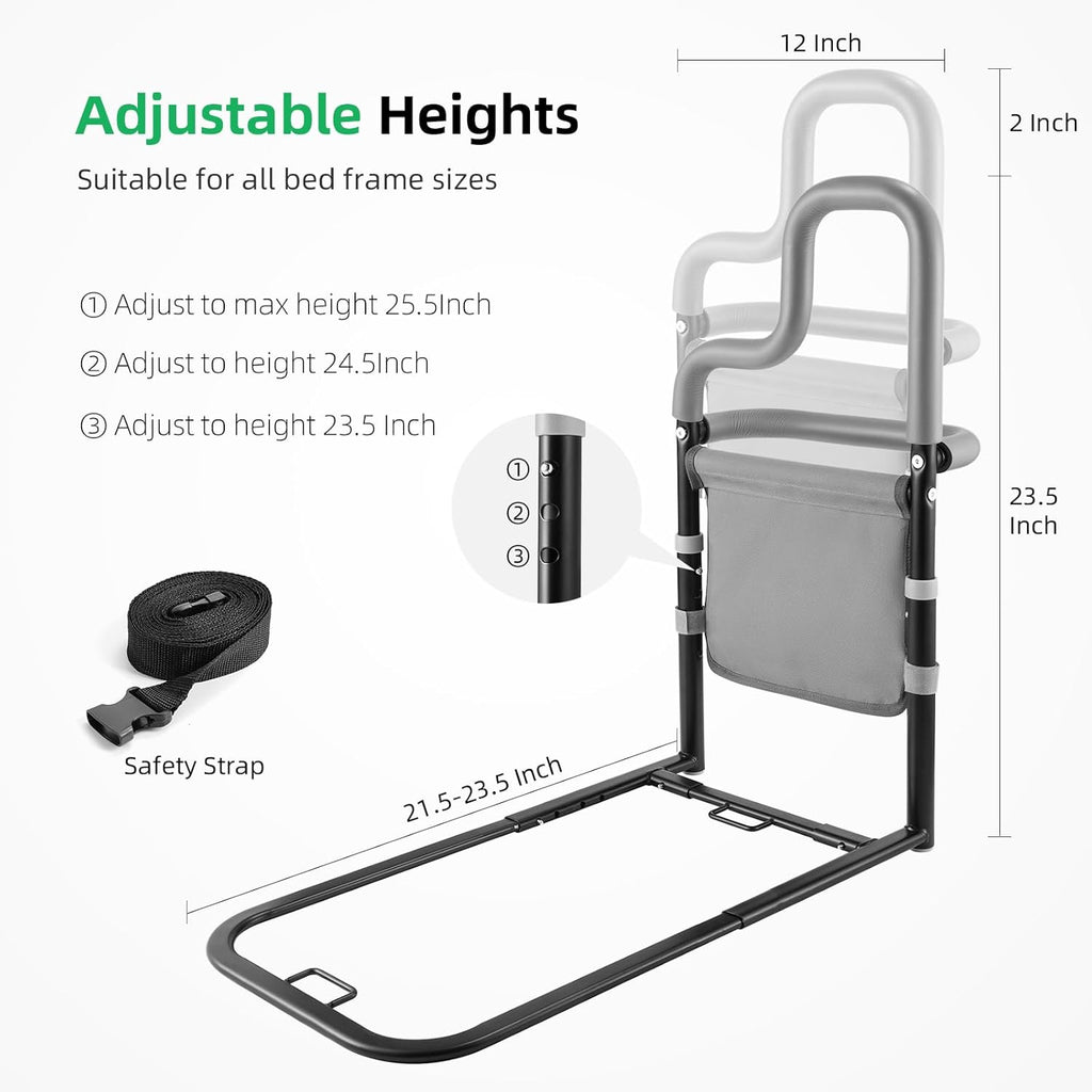Adjustable Bed Rail with Storage Pocket M2387