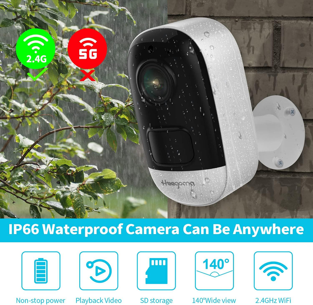 Solar Powered Wireless Security Camera with Night Vision I703