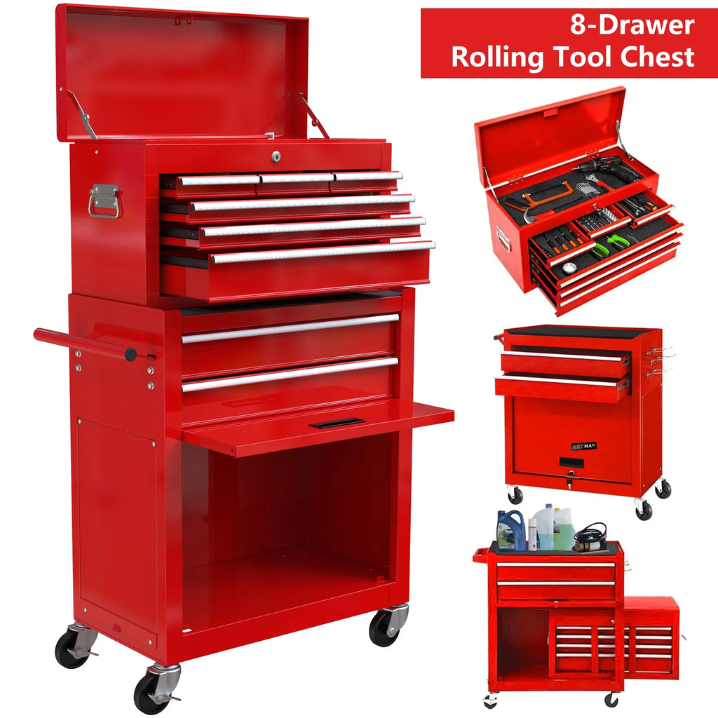Blue 8 Drawer Rolling Tool Box A5467