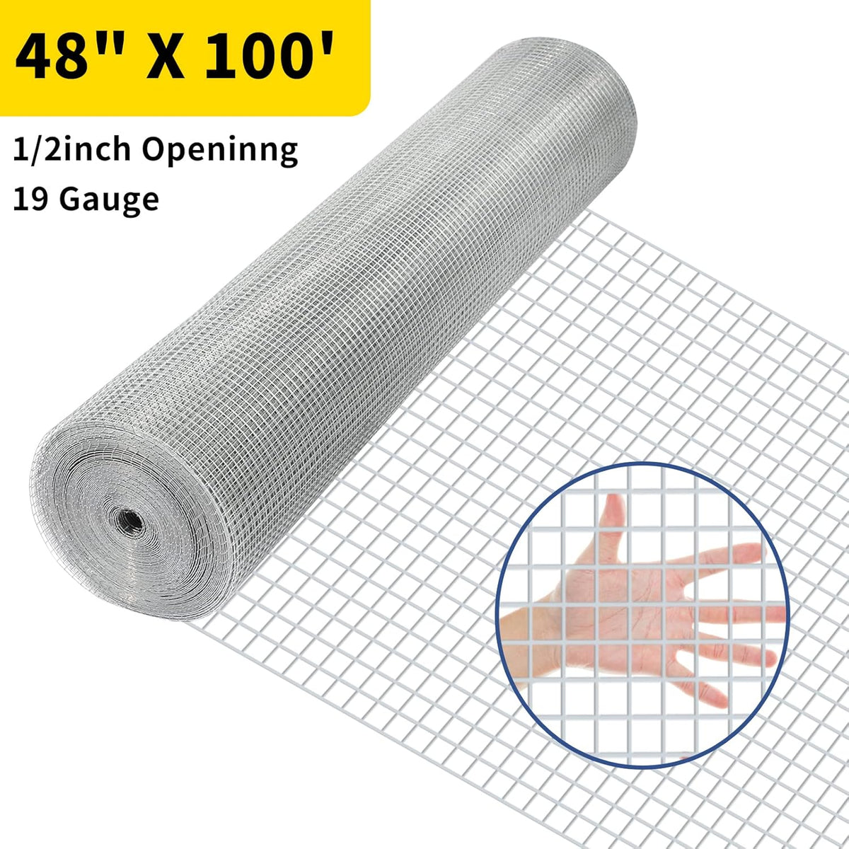 Galvanized Wire Mesh 48inx100ft 19 Gauge Z978
