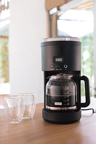 Black 12 Cup Programmable Coffee Machine with Borosilicate Glass Carafe Z8720