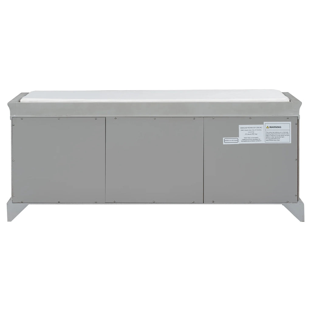 Wooden Storage Bench with 2 Drawers and 2 Cabinets C28962