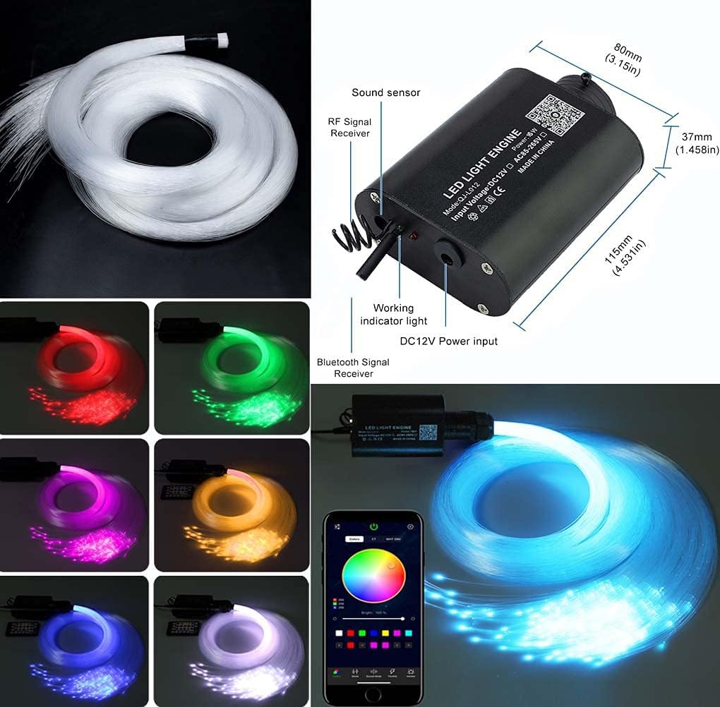 16W RGBW LED Fiber Optic Star Ceiling Light Kit S7523