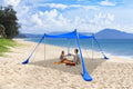 Beach Tent, Pop Up Portable Canopy Set, UPF 50+ Sunshade with Carry Bag, Aluminum Poles, Sands Shovel, and Pegs (10x10 FT Blue) X45504