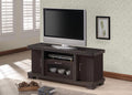 Dark Brown Wood TV Cabinet with 2 Doors H63662