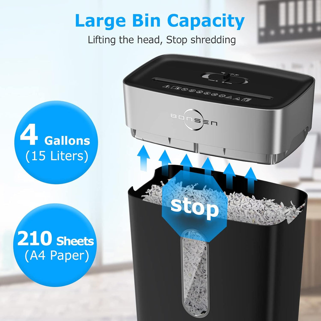 Micro-Cut Paper Shredder, 6-Sheet P-4, 4-Gallon, Black, Pack of 2 Z300770