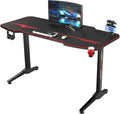 44 Inch T Shaped Gaming Desk with Cup Holder M484379