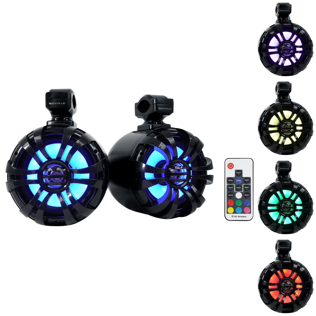 6.5" 300w Metal Marine Wakeboard LED Tower Speakers K623899