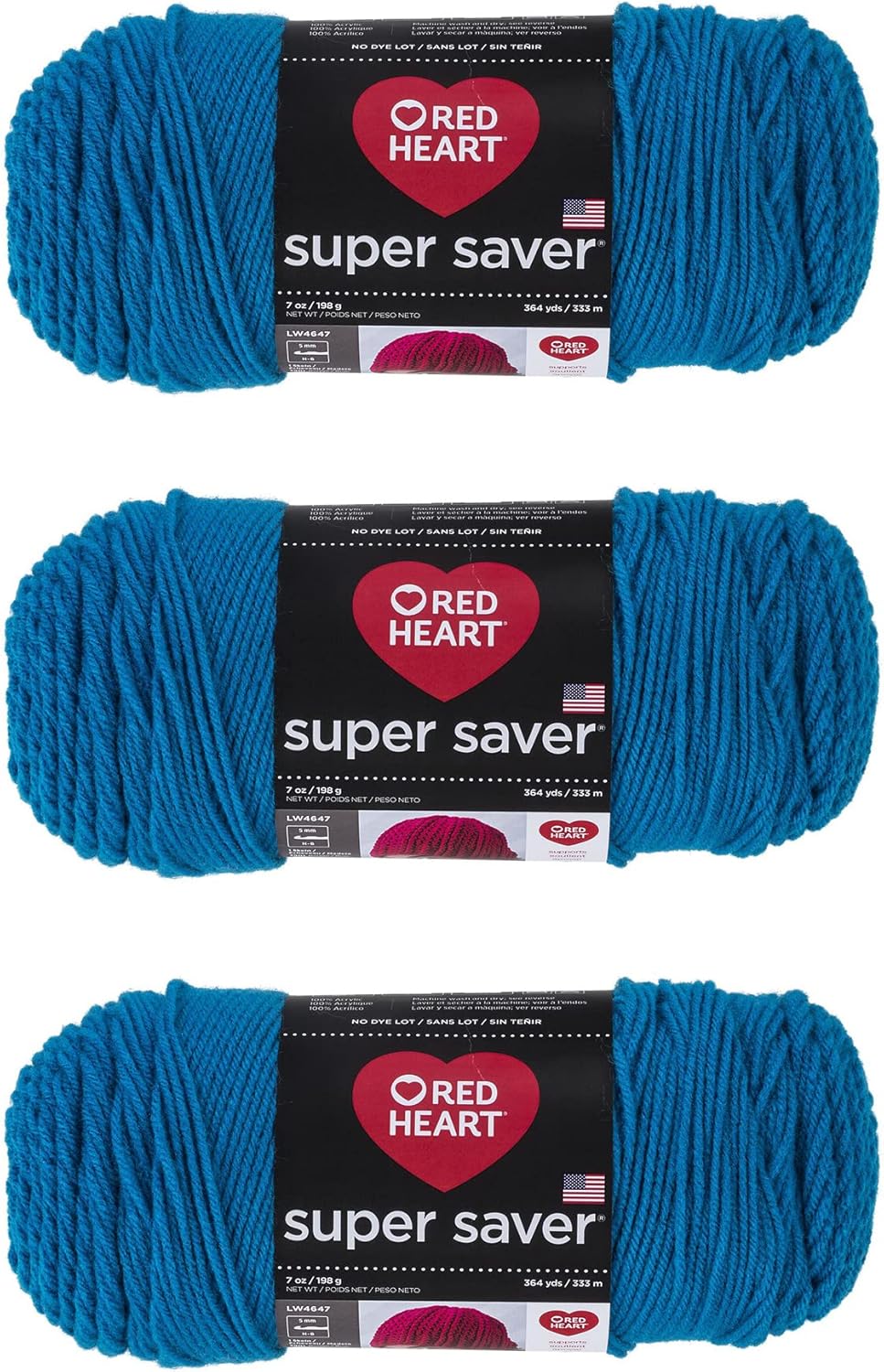 3 Pack 198g Acrylic 4 Medium Worsted Yarn Y46265