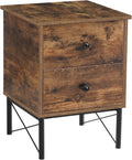 Vintage 2 Drawer Side Table with Metal Frame R92185
