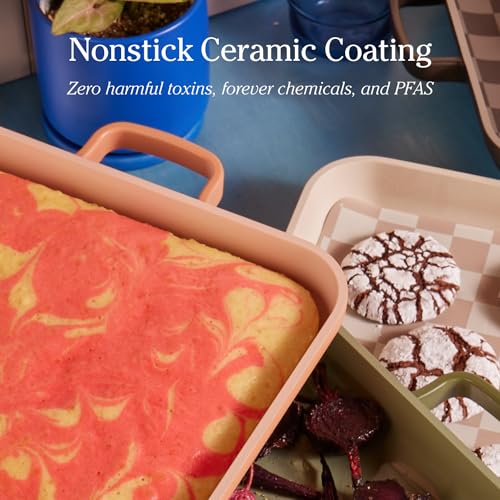 Nonstick Ceramic Griddle Pan with Ergonomic Handles K259