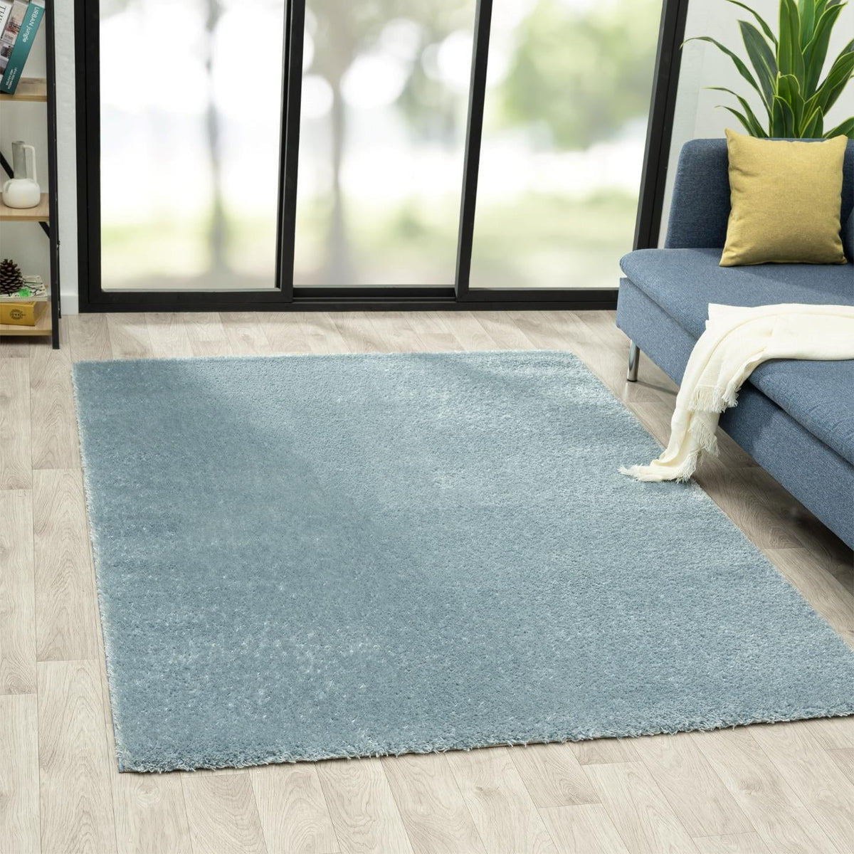 Blue 8x10 Shag Area Rug D640619