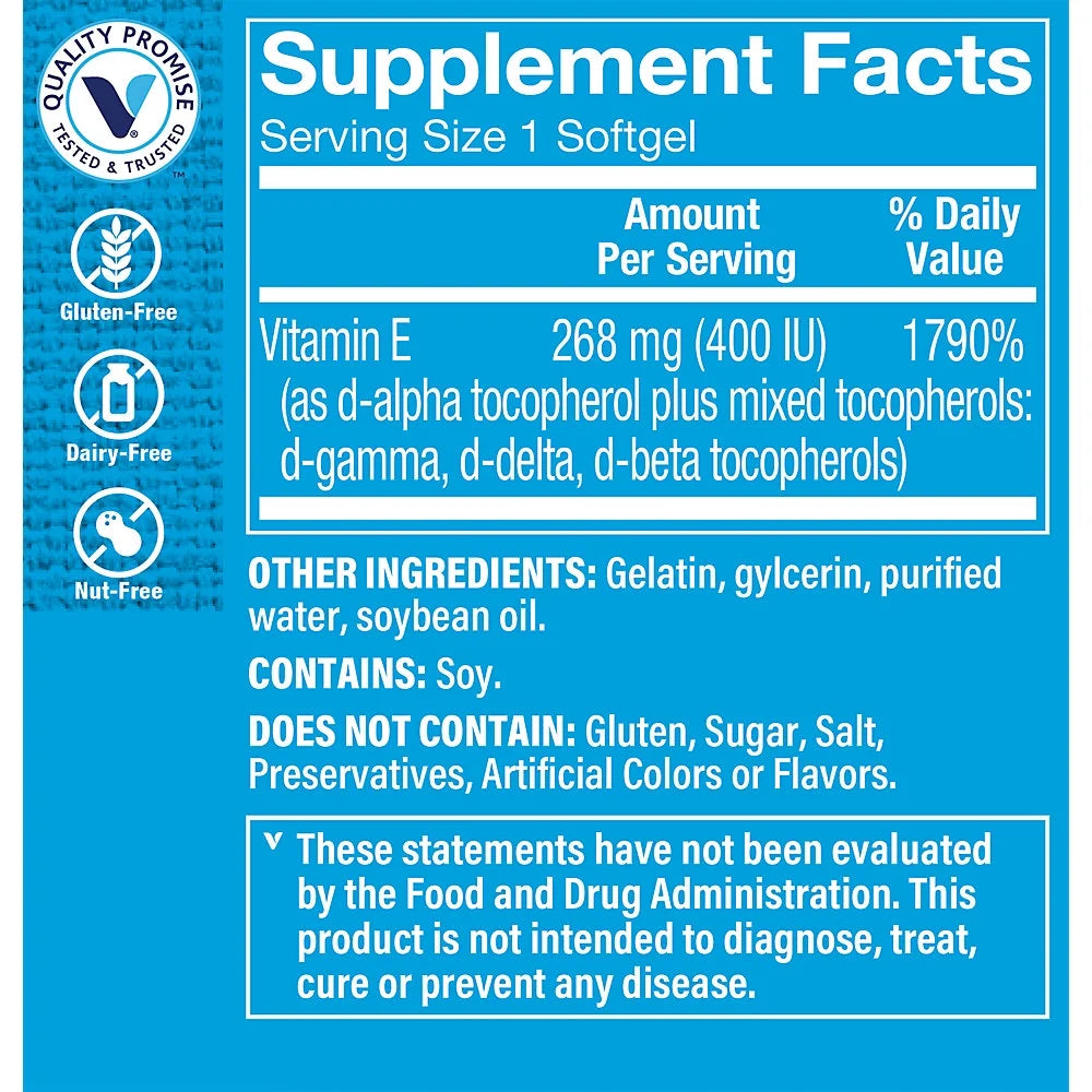 Vitamin E 400IU 120 Softgels J15618