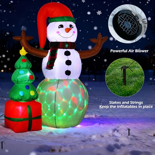 Scary Clown Mask & Inflatable Snowman Decor M722216