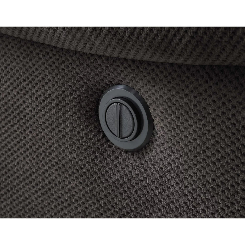 Gray Fabric Push-Button Power Recliner F502234
