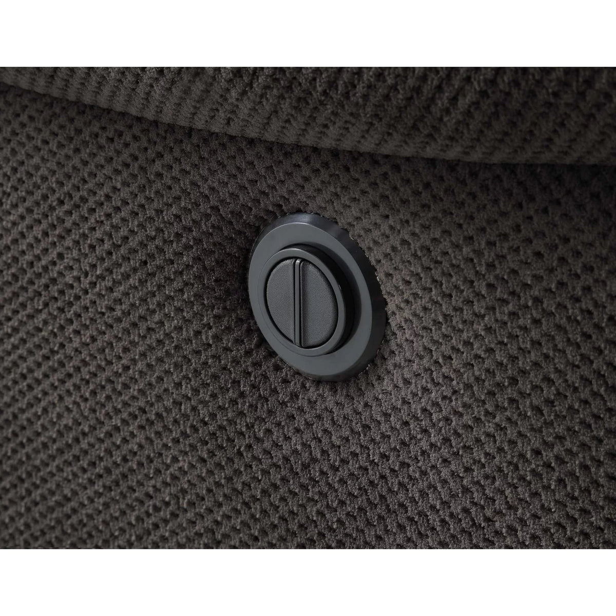 Gray Fabric Push-Button Power Recliner F502234