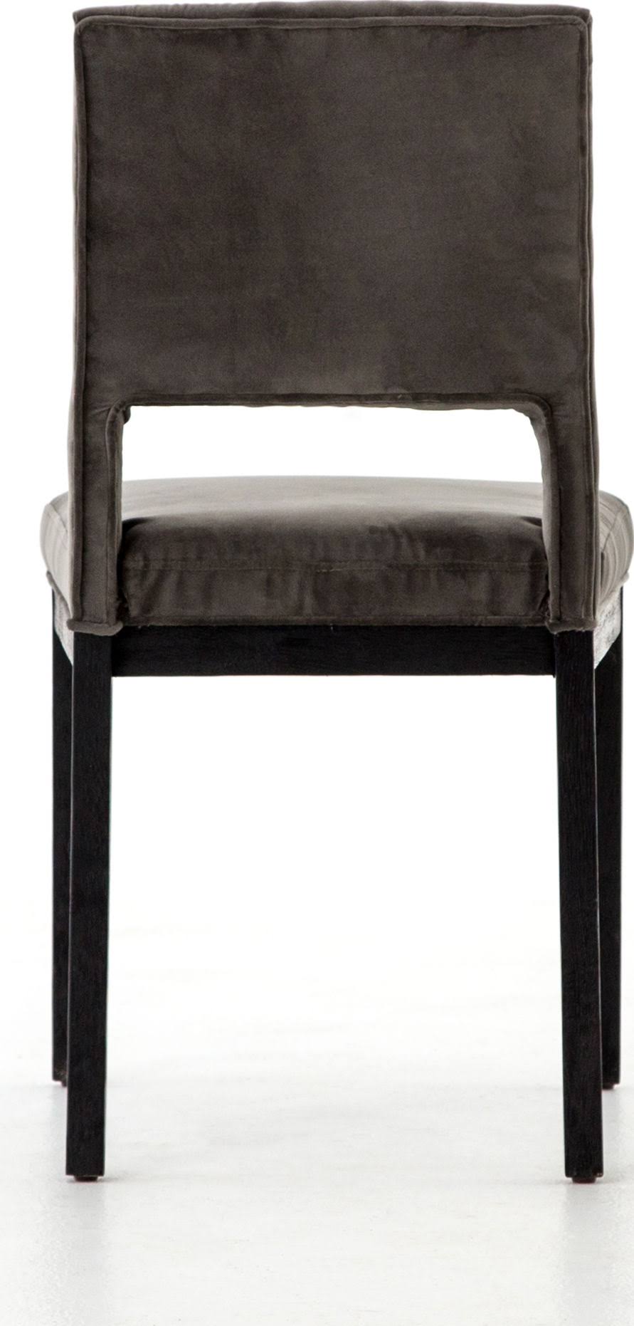 Washed Velvet Grey Dining Chair D9482