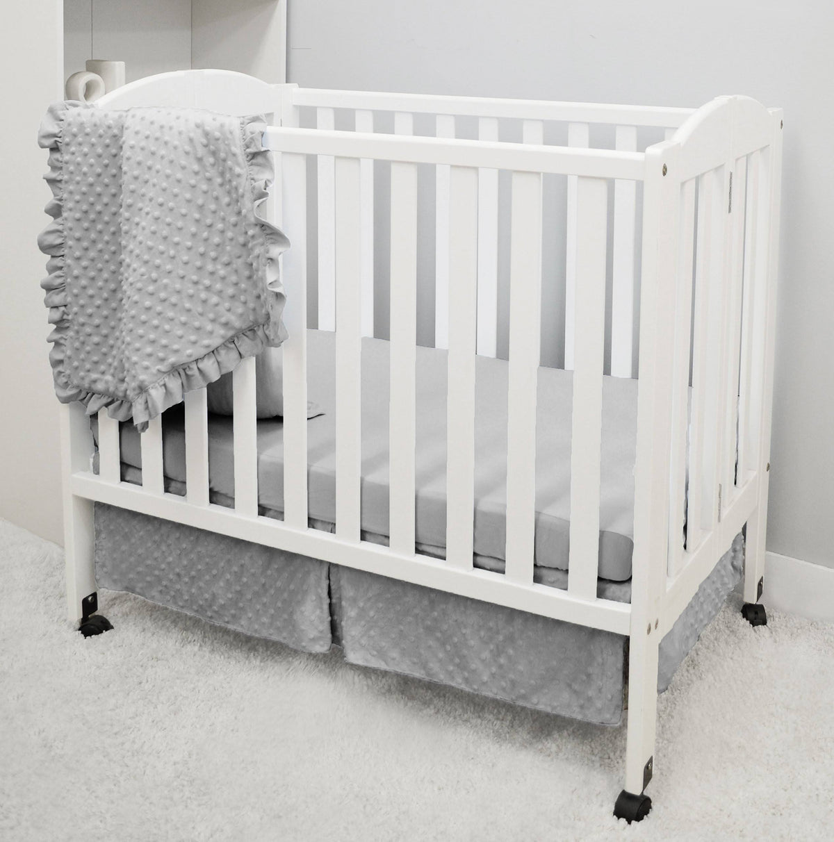 Grey 3-Piece Mini/Portable Crib Bedding Set E244