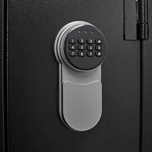 Black Digital Keypad Metal Gun Cabinet with Pistol Bag and Removable Shelf C674