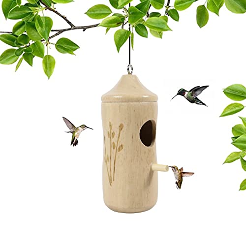 Wooden Hummingbird House for Outside Hanging 4.7 Inch T149391