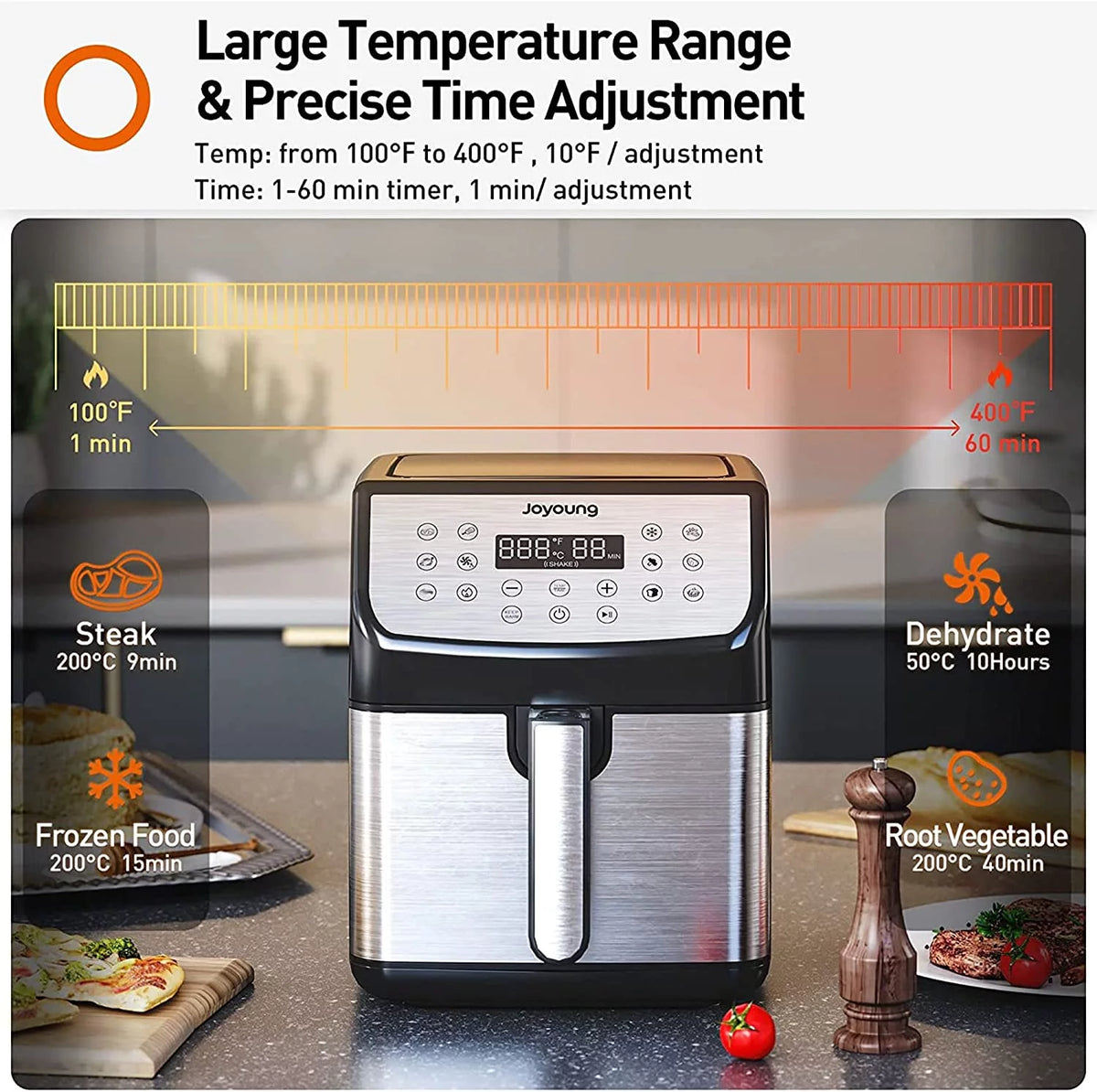 5.8QT 1700W Double Basket Air Fryer A294461