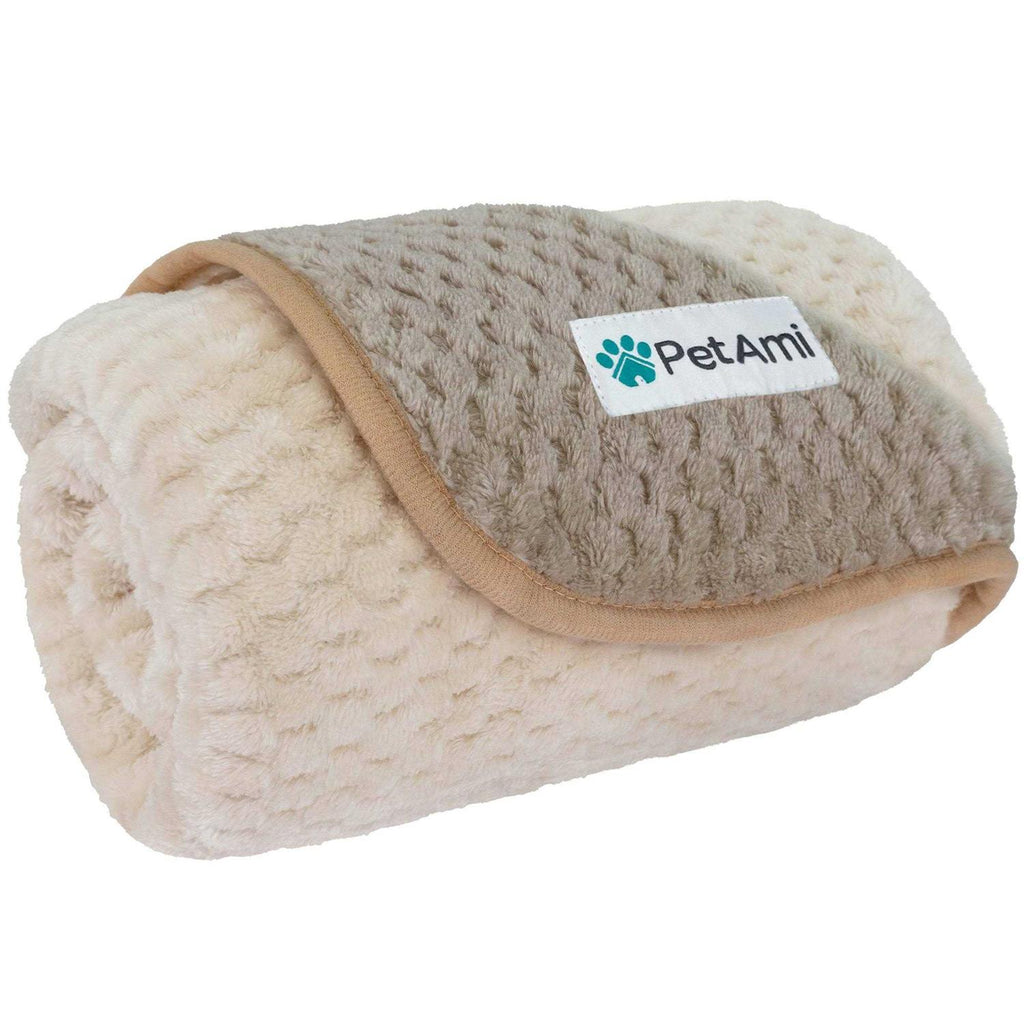 Sherpa Fleece Waterproof Waffle Cat Dog Blanket U382685