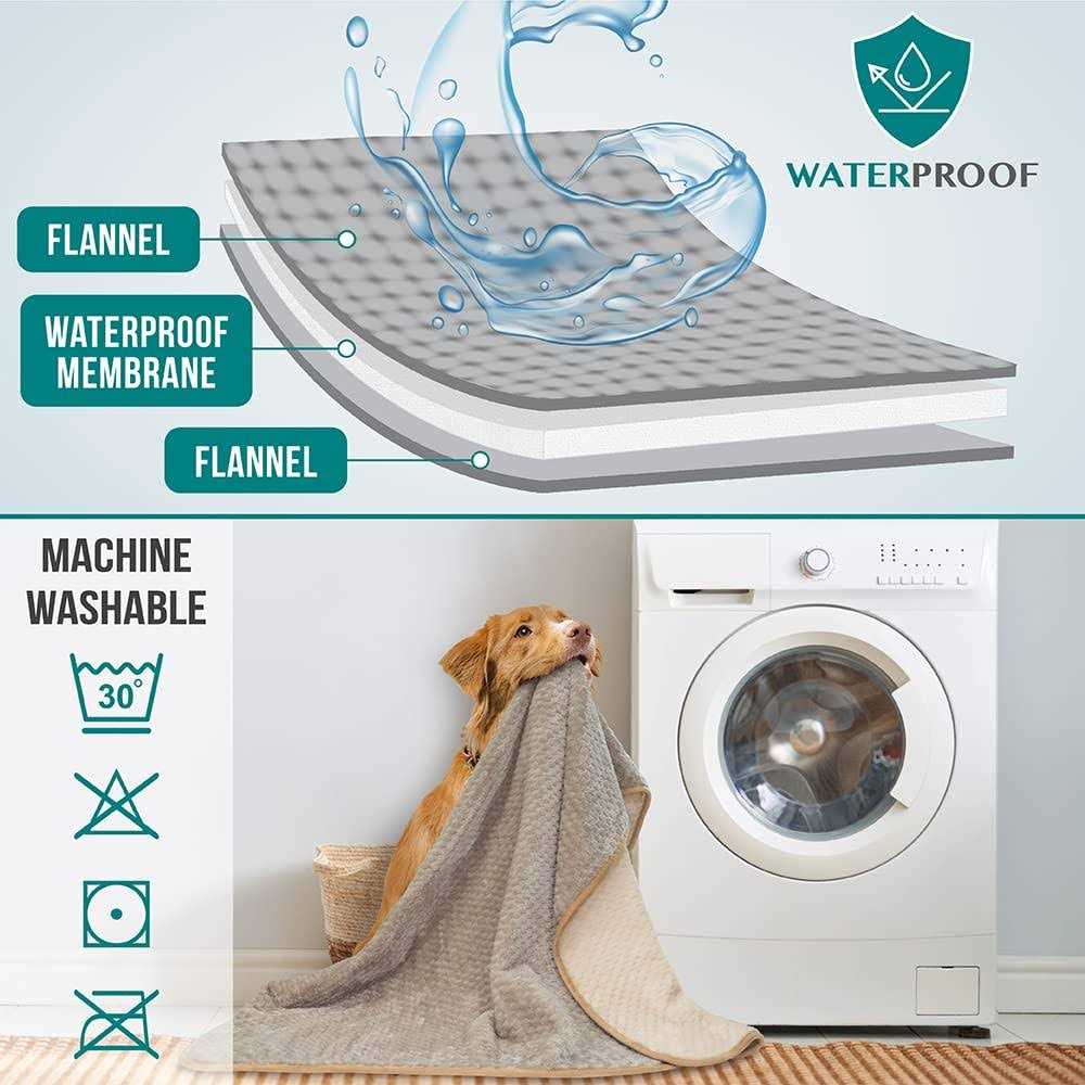 Sherpa Fleece Waterproof Waffle Cat Dog Blanket U382685