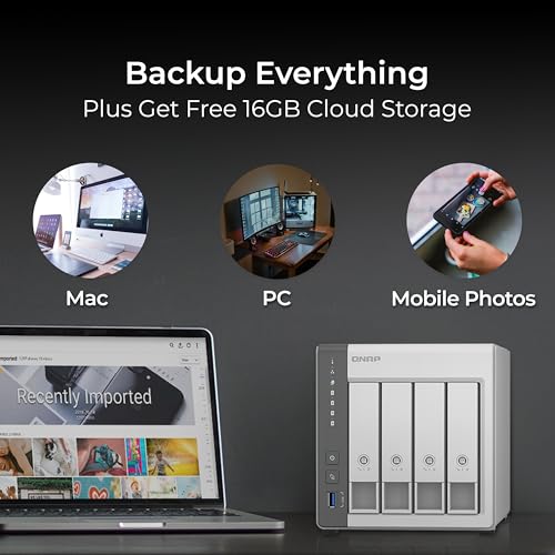 4 Bay NAS with 12TB Storage Capacity, Preconfigured RAID 5 Drives, 2.5GbE Ports D4802