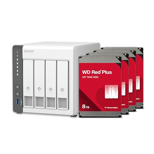 4 Bay NAS with 12TB Storage Capacity, Preconfigured RAID 5 Drives, 2.5GbE Ports D4802