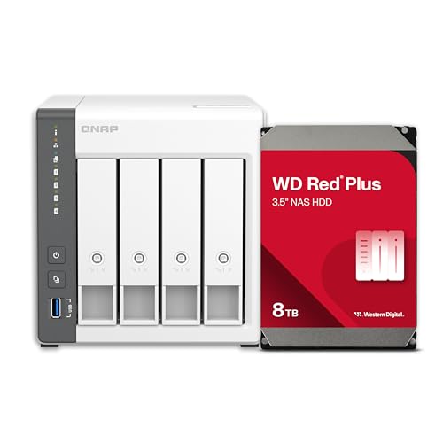 4 Bay NAS with 12TB Storage Capacity, Preconfigured RAID 5 Drives, 2.5GbE Ports D4802