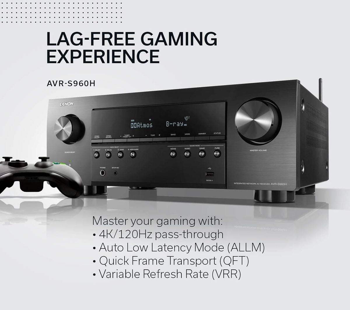 Black 7.2 Channel AV Receiver U704